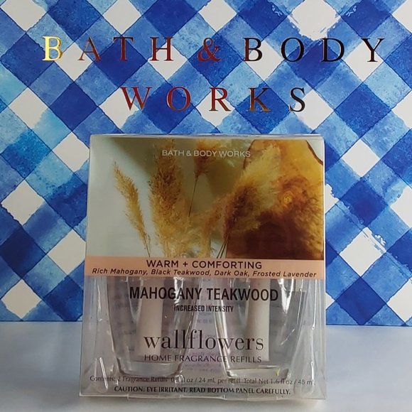 BATH & BODY WORKS 'MAHOGANY TEAKWOOD' WALLFLOWERS PLUG-IN REFILLS 2-PACK - Picture 16 of 16